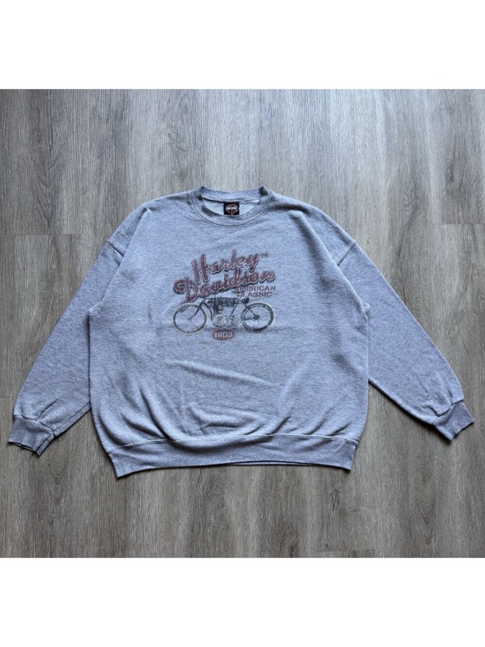 Rare Vintage Y2K Harley Davidson Wolverine Clinton Township Michigan Crewneck